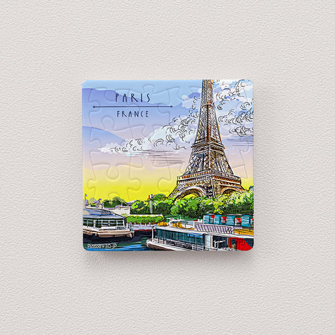 Pintoo D1299 Paris Sketch - 16pcs Jigsaw Puzzle Magnet