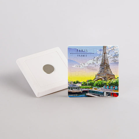 Pintoo D1299 Paris Sketch - 16pcs Jigsaw Puzzle Magnet