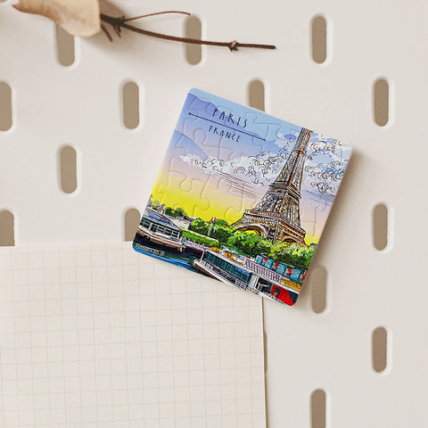 Pintoo D1299 Paris Sketch - 16pcs Jigsaw Puzzle Magnet