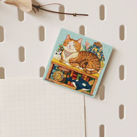 Pintoo D1310 Ginger Cat by Cotton Lionm - 16pcs Jigsaw Puzzle Magnet