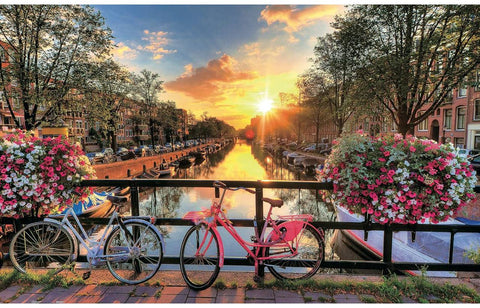 Beautiful Sunrise over Amsterdam - 1000 Piece Jigsaw Puzzle