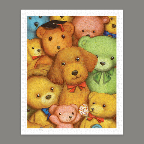 Poodle and Teddy Bears - 500 Piece Jigsaw Puzzle