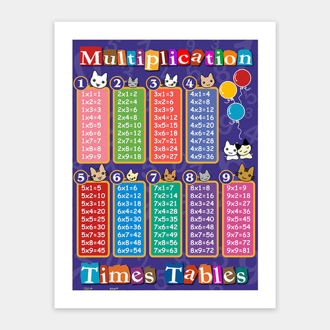 Multiplication Times Tables - 300 Piece Jigsaw Puzzle