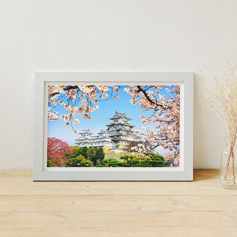 Himeji-jo castle in spring cherry blossoms - 1000 Piece Jigsaw Puzzle