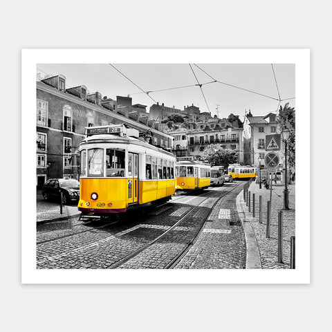 Yellow Trams in Lisbon - 500 Piece Jigsaw Puzzle