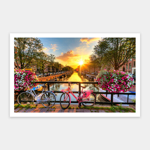 Beautiful Sunrise over Amsterdam - 1000 Piece Jigsaw Puzzle