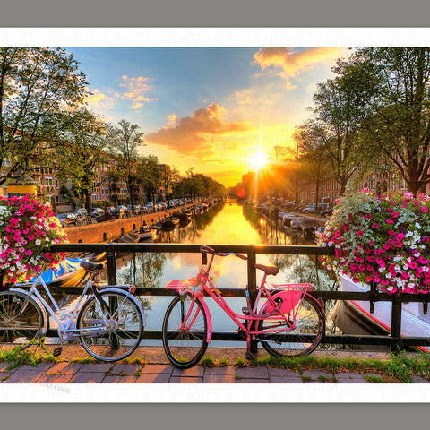 Beautiful Sunrise over Amsterdam - 1000 Piece Jigsaw Puzzle