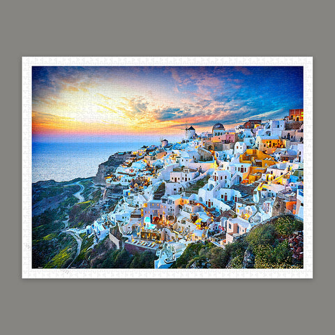 Beautiful Sunset of Greece - 1200 Piece Jigsaw Puzzle