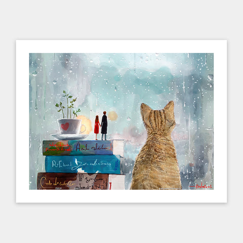 Lovers and Cat - 300 Piece Jigsaw Puzzle