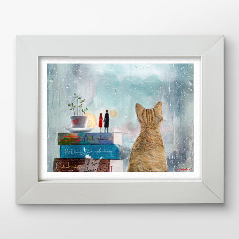 Lovers and Cat - 300 Piece Jigsaw Puzzle