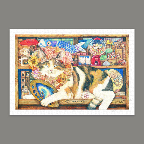 Cat Artist - 600 Piece Jigsaw Puzzle