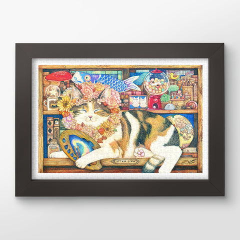 Cat Artist - 600 Piece Jigsaw Puzzle