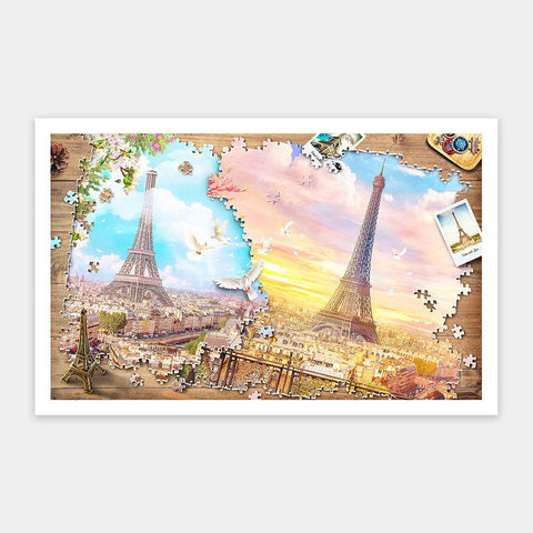 Puzzle in Puzzle - The Magnificent Eiffel Tower - 1000 Piece Jigsaw Puzzle