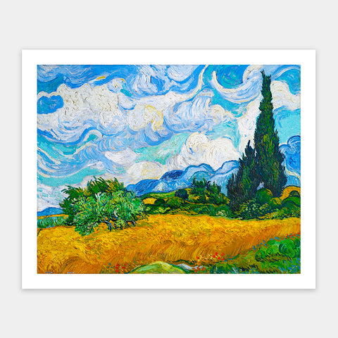 Wheat Field with Cypresses - 500 Piece Jigsaw Puzzle