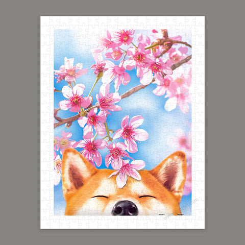 Sakura Shiba - 300 Piece Jigsaw Puzzle