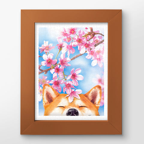 Sakura Shiba - 300 Piece Jigsaw Puzzle