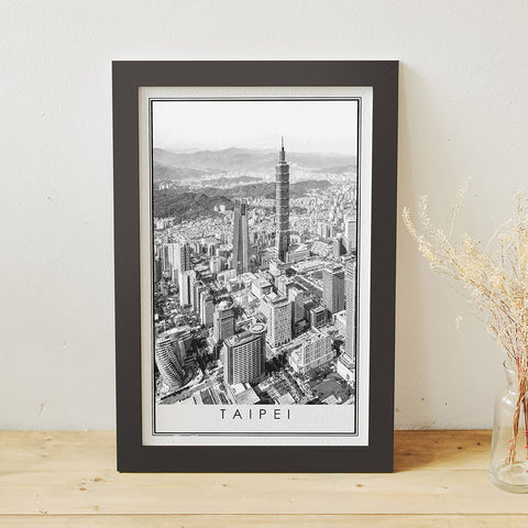 Taipei - Black and White - 1000 Piece Jigsaw Puzzle