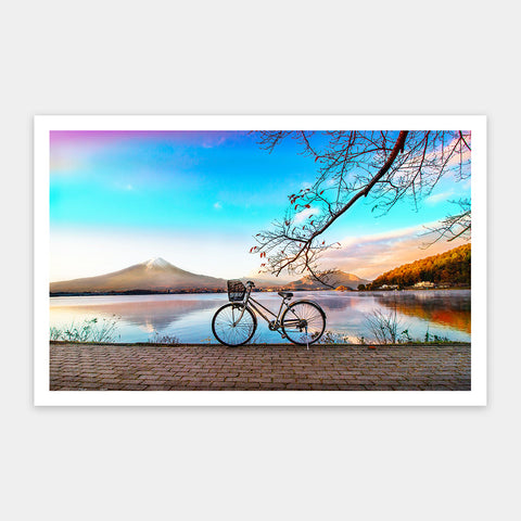 Pintoo H2649 Bicycle Trip Collection - Bicycle by the Serene Lake - 1000 Piece Jigsaw Puzzle