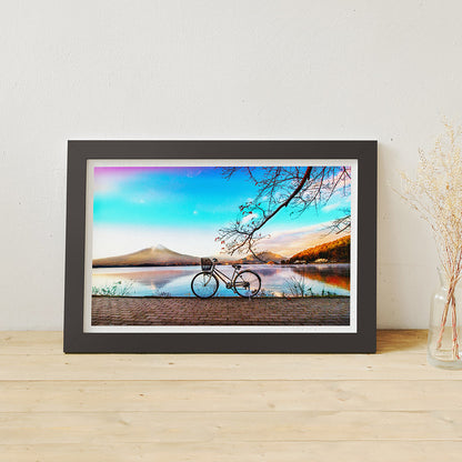 Pintoo H2649 Bicycle Trip Collection - Bicycle by the Serene Lake - 1000 Piece Jigsaw Puzzle