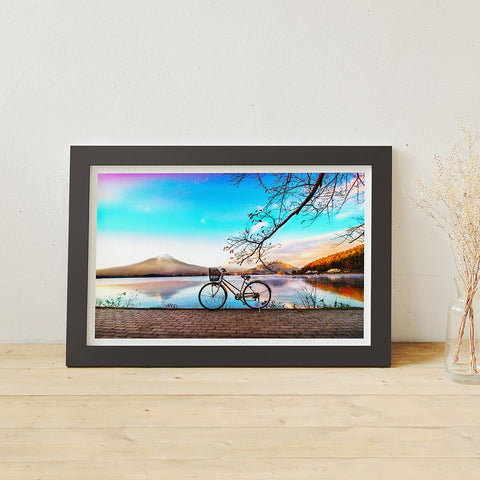 Pintoo H2649 Bicycle Trip Collection - Bicycle by the Serene Lake - 1000 Piece Jigsaw Puzzle