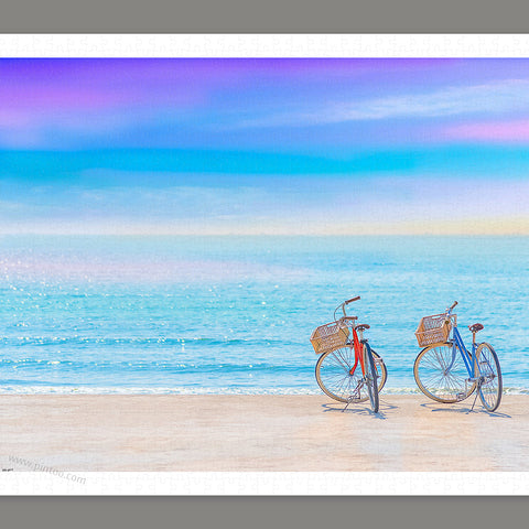 Pintoo H2650 Bicycle Trip Collection - Tranquil Summer Beach - 1000 Piece Jigsaw Puzzle