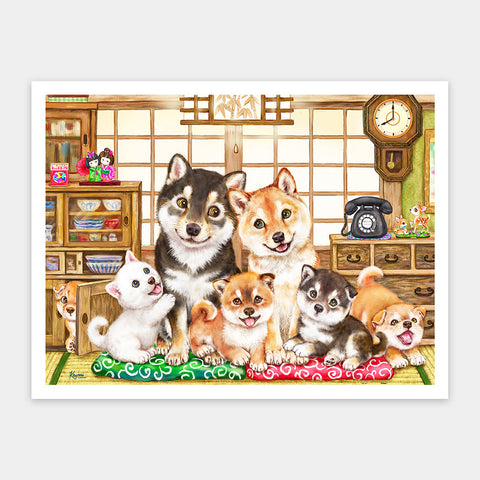 Pintoo H2824 Shiba Family by Kayomi - 1200 Piece Jigsaw Puzzle