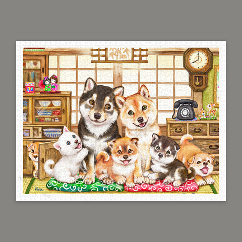 Pintoo H2824 Shiba Family by Kayomi - 1200 Piece Jigsaw Puzzle