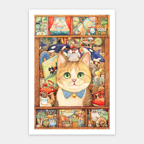 Pintoo H2966 Cat Art Studio by  Cotton Lion - 600 Piece Jigsaw Puzzle