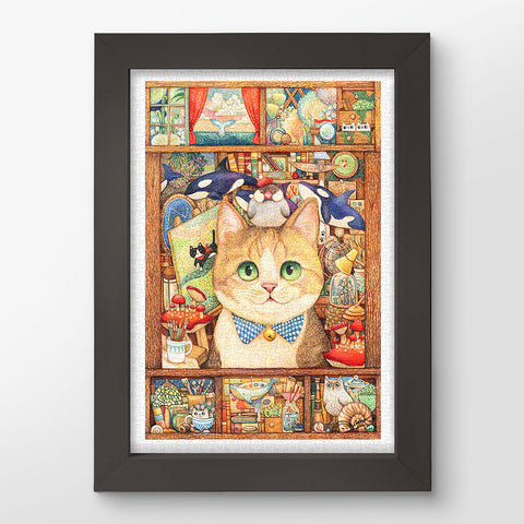 Pintoo H2966 Cat Art Studio by  Cotton Lion - 600 Piece Jigsaw Puzzle