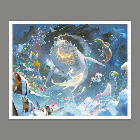 Pintoo H3043 The Whale Fall to Galaxy by Shu - 2000 Piece Jigsaw Puzzle