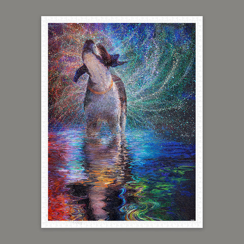 Pintoo H3213 Shaking Springer Spaniel by Iris Scott - 1200 Piece Jigsaw Puzzle