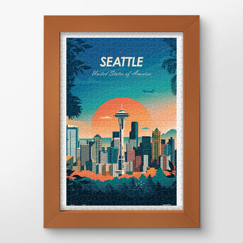 Pintoo H3302 World Travel by Studio Inception - Seattle - 600 Piece Jigsaw Puzzle