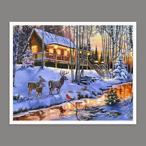 Pintoo H3395 Winter in the Woods by The Macneil Studio - 2000 Piece Jigsaw Puzzle