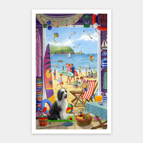 Pintoo H3441 Summer Beach Hut Door by Sarah Adams - 1000 Piece Jigsaw Puzzle