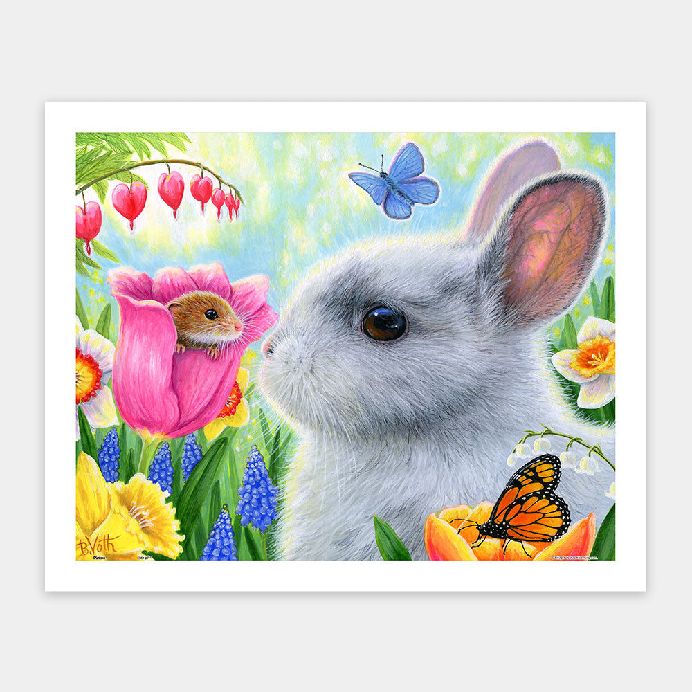 Pintoo H3444 Little Friend in the Tulips by Bridget Voth - 500 Piece Jigsaw Puzzle
