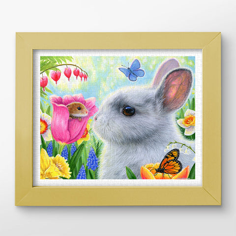 Pintoo H3444 Little Friend in the Tulips by Bridget Voth - 500 Piece Jigsaw Puzzle