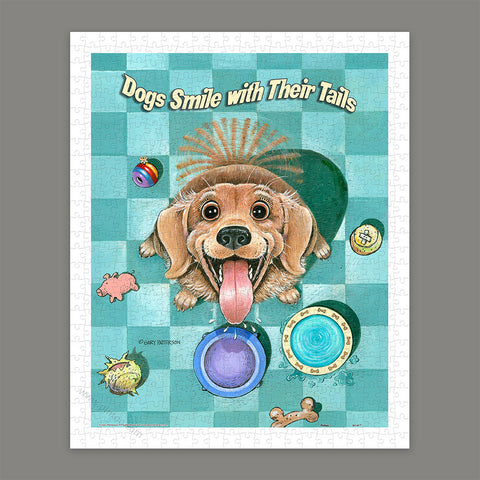 Pintoo H3465 Dogs Smile with Their Tails by Gary Patterson - 500 Piece Jigsaw Puzzle