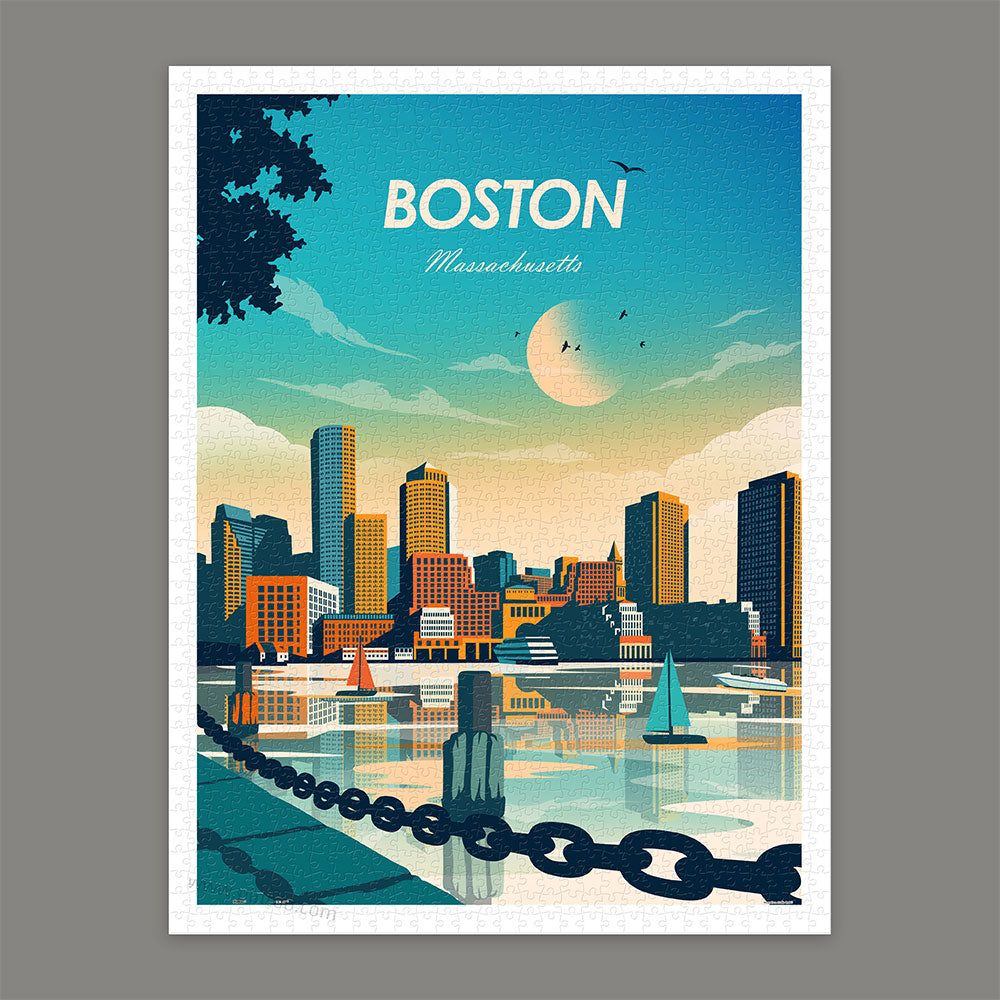 Pintoo H3470 World Travel by Studio Inception - Boston - 1200 Piece Jigsaw Puzzle