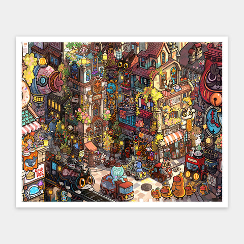 Pintoo H3607 Art Street by Pao Mian - 2000 Piece Jigsaw Puzzle