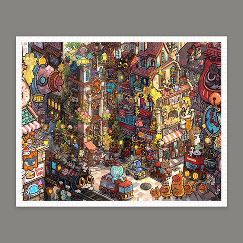 Pintoo H3607 Art Street by Pao Mian - 2000 Piece Jigsaw Puzzle