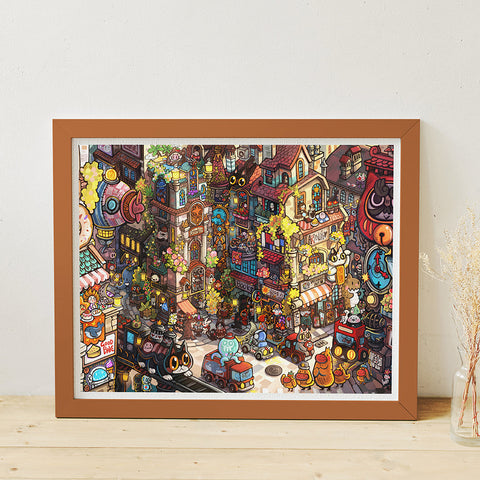 Pintoo H3607 Art Street by Pao Mian - 2000 Piece Jigsaw Puzzle