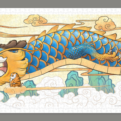 Pintoo H3634 Auspicious Dragon in the Sky by Alexander the Fat Tiger - 800 Piece Jigsaw Puzzle