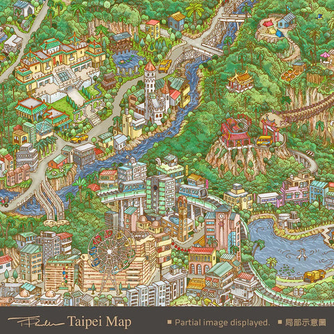 Pintoo H3824 Taipei MAP by Tom Parker - 1200 Piece Jigsaw Puzzle