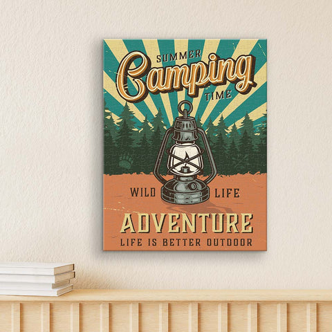 Pintoo HN1275 Retro Poster - Camping Lantern - 366 Piece Jigsaw Puzzle