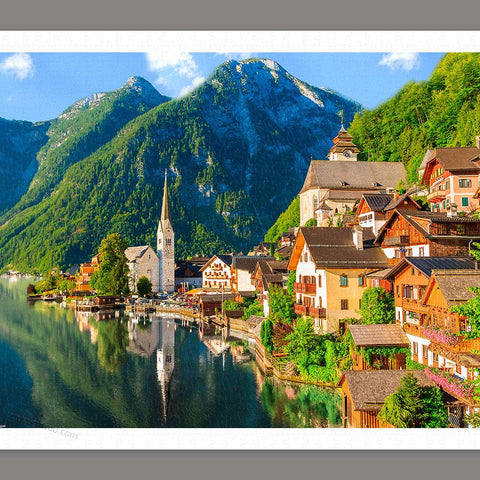 Lakeside Village of Hallstatt, Austria - 1000 Piece Jigsaw Puzzle