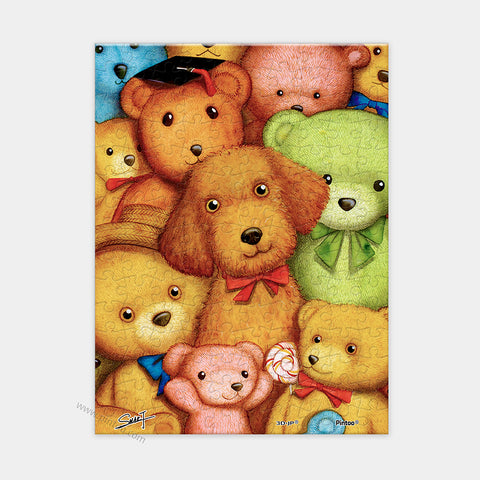 Poodle and Teddy Bears - 150 Piece XS Jigsaw Puzzle