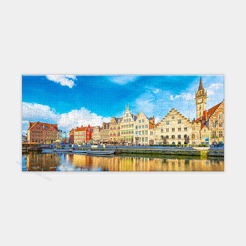 Ghent Canal, Belgium - 253 Piece XS Jigsaw Puzzle