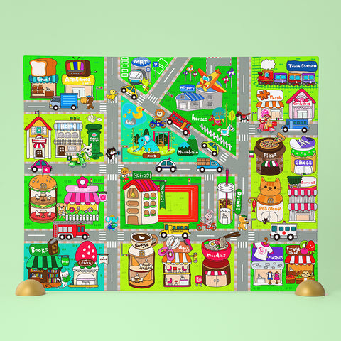 Cute Street Map - 80 Piece Junior Jigsaw Puzzle