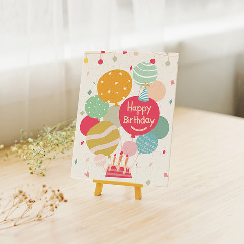 Birthday Balloons - 48 Piece Puzzle Card