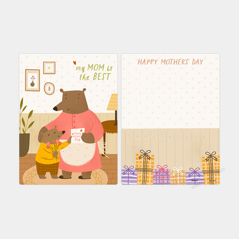 Bear Family (Mother's day) - 48 Piece Puzzle Card